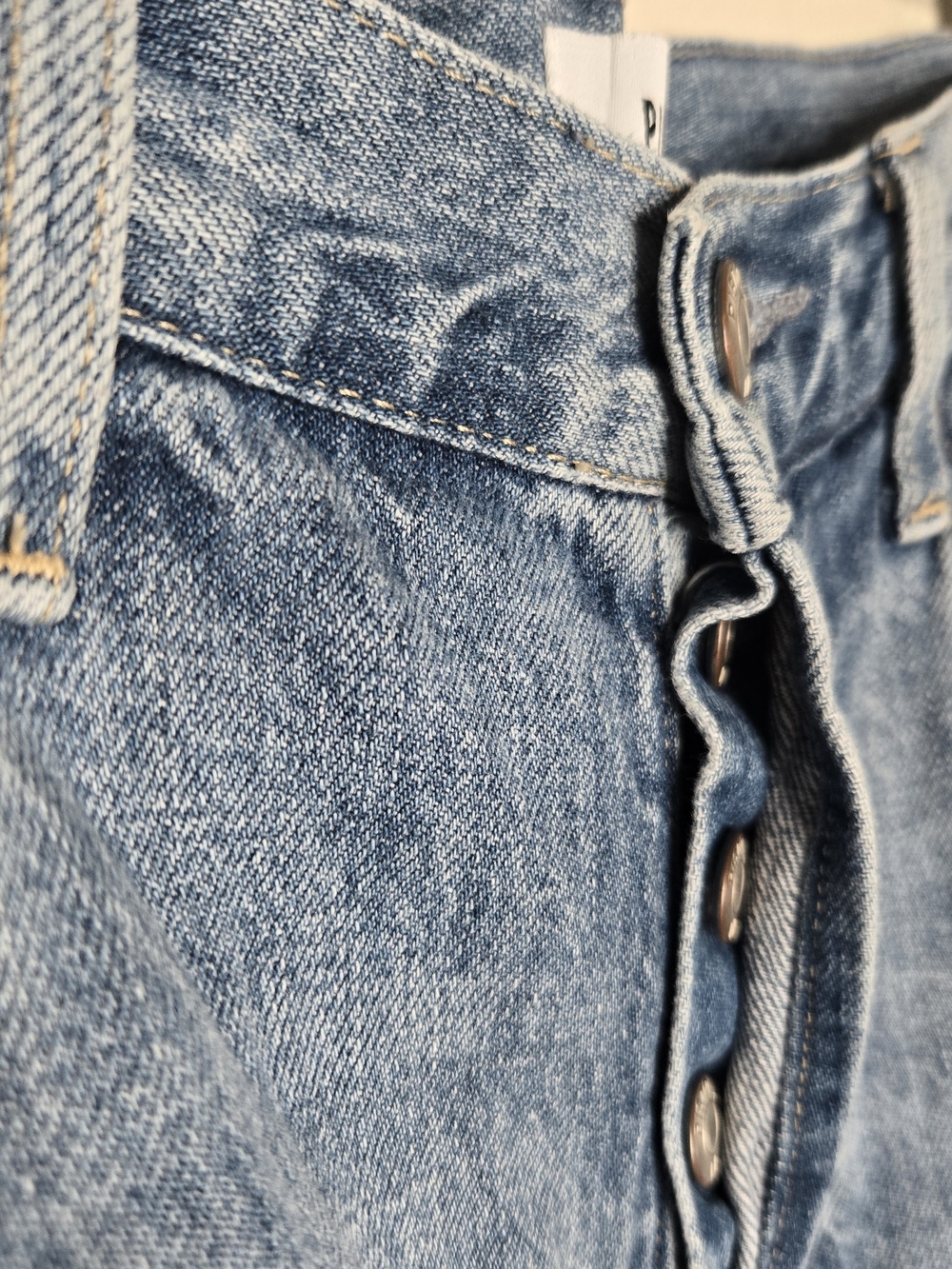 PISTOLA Cassie Super High Rise Straight Jeans Light Distressed Button Fly sz 29 - Picture 4 of 12